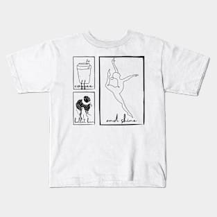 coffee ballet bun and shine Kids T-Shirt